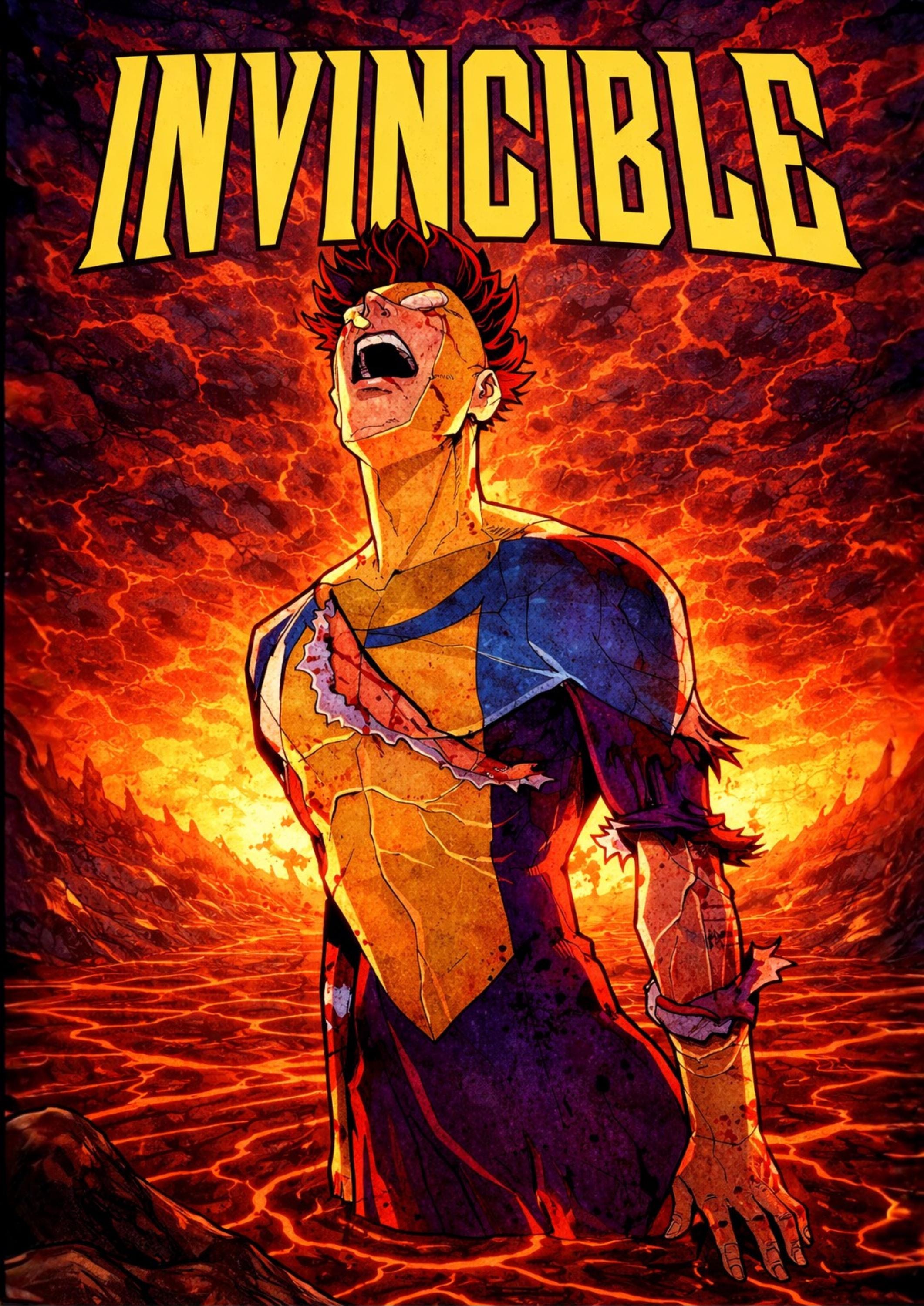 Invinable Poster Invincible Poster Print | A3 A4 A5 Superhero Wall Art - Etsy