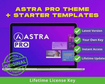 Astra Pro WordPress-Theme | Agenturlizenz mit über 240 Starter-Websites | Lebenslange Updates, Sofort-Download