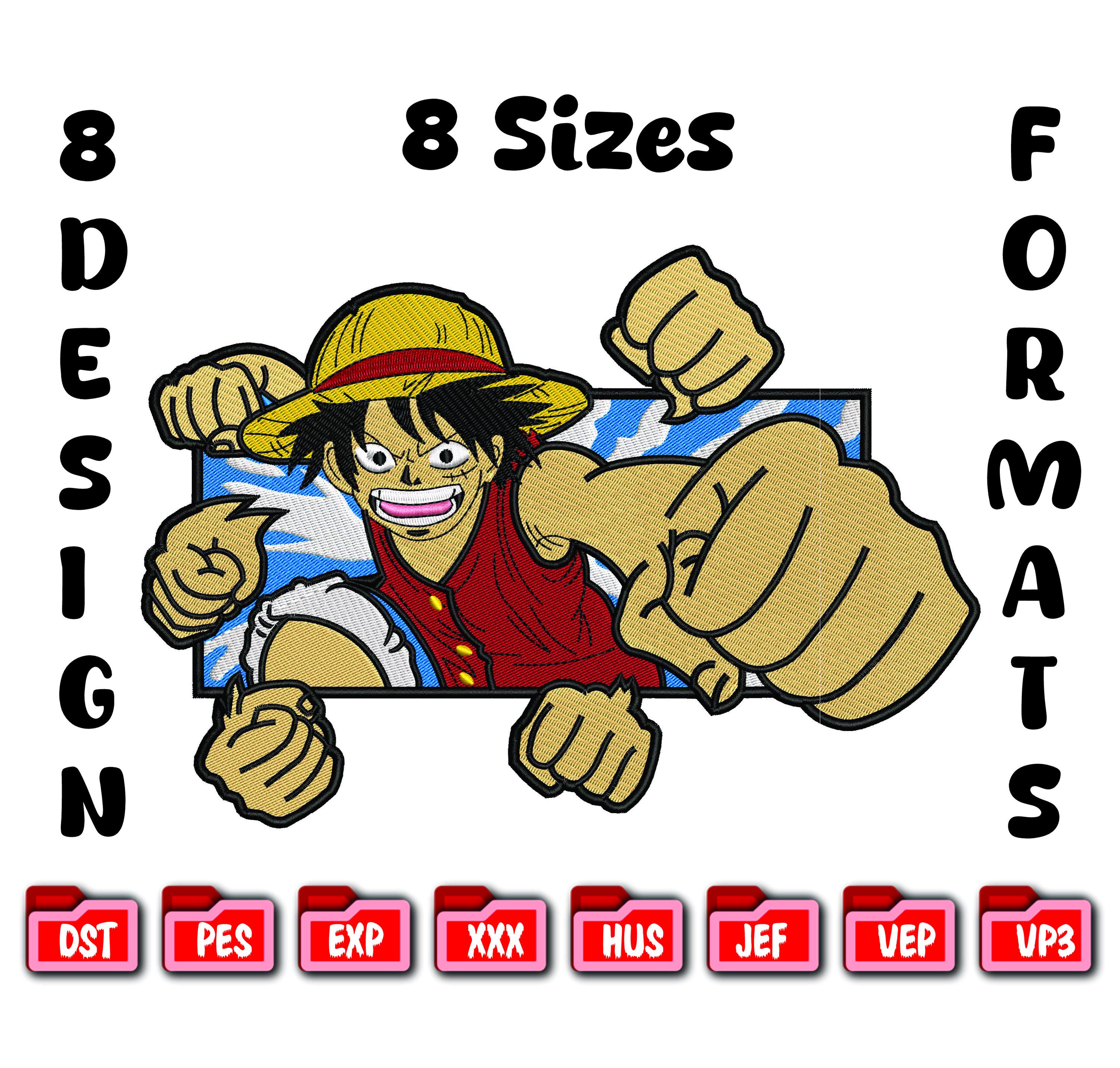 One Piece Anime Embroidery Pattern - Etsy