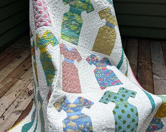 Millie's Dresses Lap Quilt-Homemade
