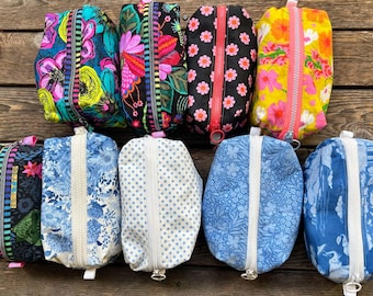Handmade Cotton Boxy Pouch for makeup/travel/accessories