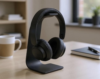 3D Printed Headphone Stand – Sleek Desk Organizer for Gaming & Office | Modern Headset Holder | Gamer Gift and Setup Upgrade