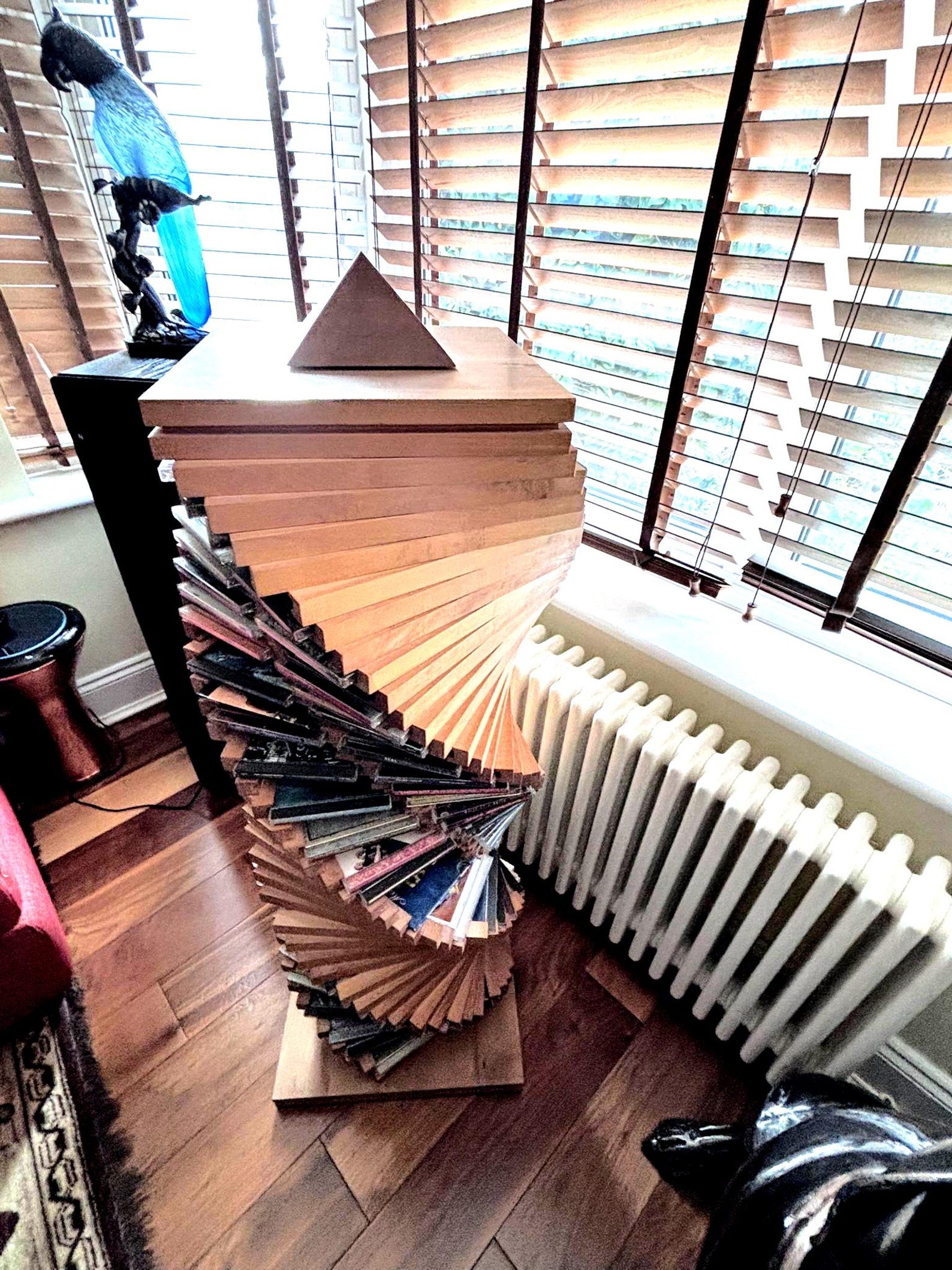 Hand-made Bespoke Beech Wood Revolving CD Storage Unit *note Local ...