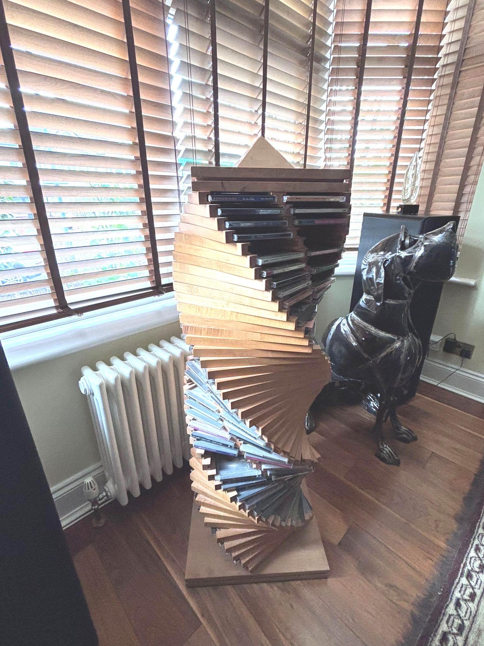 Hand-made Bespoke Beech Wood Revolving CD Storage Unit *note Local ...