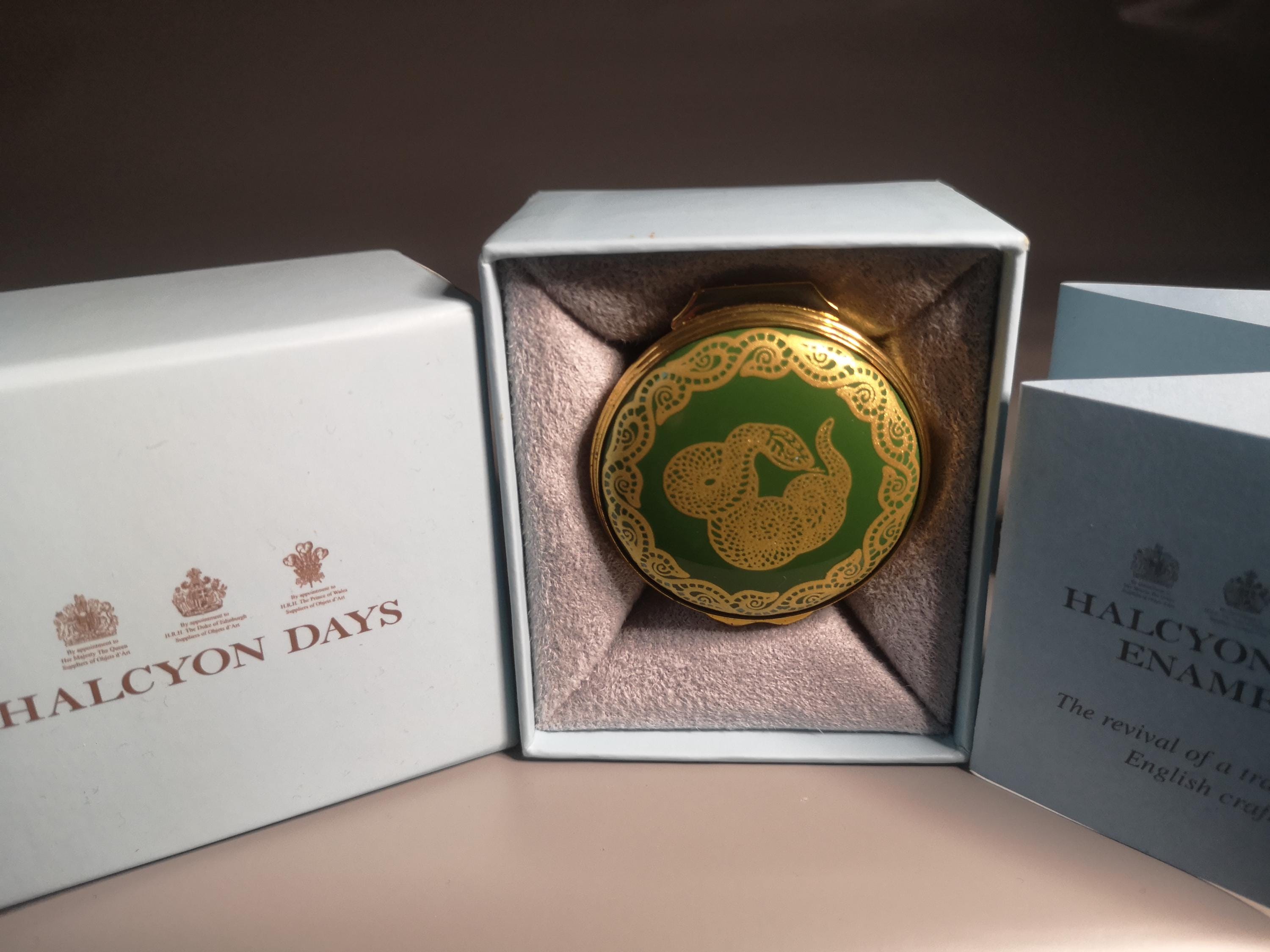 Halcyon Days Snake Enamel Trinket Box – Year of the Snake Chinese