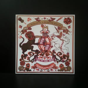 Vintage 1977 Queen Elizabeth II Silver Jubilee Ceramic Tile Gladstone Pottery Museum H&R Johnson Royal Memorabilia