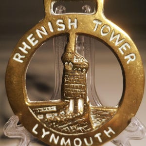 Faro de Rhens Tower Lynmouth de latón antiguo / Faro de Devon, Inglaterra de latón / Decoración náutica costera / Adornos ecuestres de latón