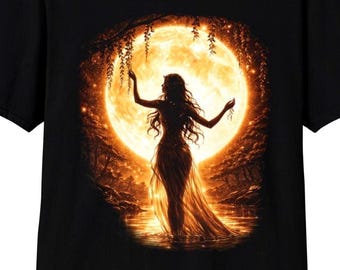 Moon Nymph Shirt - Dark Fantasy Nymph Design - Mystical Forest Nymph Art - Celestial Nymph Tee