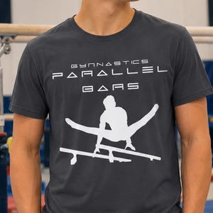 Gymnastik-Shirt für Barren, personalisiertes Namens-T-Shirt für Turner, individuelles Geschenk für Barren-Sportler, Herren-Gymnastik-T-Shirt
