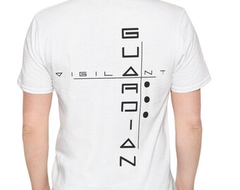 Koszulka Vigilant Guardian – idealny prezent dla męża/chłopaka – koszulka z podziękowaniami dla silnego mężczyzny – prezent dla lojalnego partnera – męska koszulka o silnej osobowości