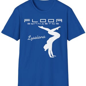 Floor Gymnastics Shirt, Custom Name Gymnast Tee, Personalized Floor Exercise Athlete Gift, Gymnast Team T-Shirt