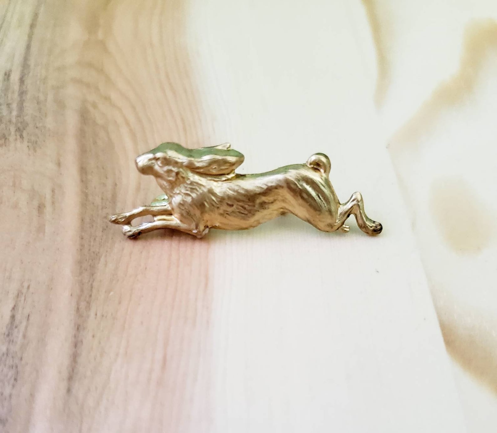 Rabbit Pinbrass Pinanimal Pingroomsmen Pinlapel Etsy