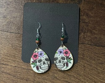 Sugar Skull Drop Earrings