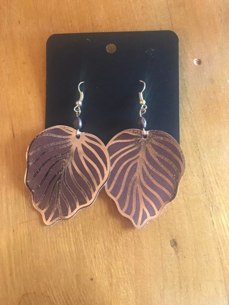 Metallic Leaf Earrings