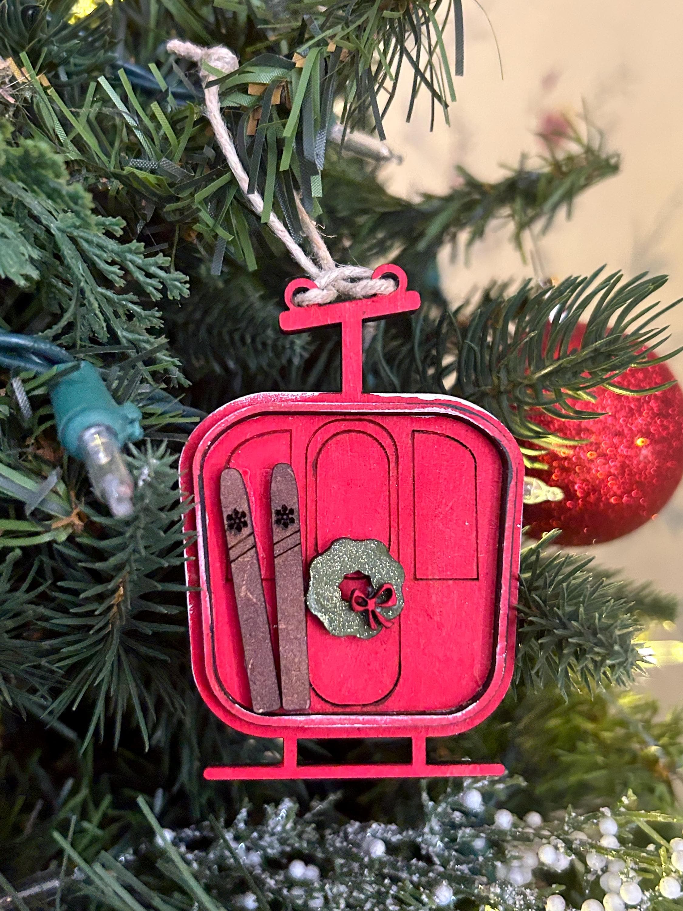 Ski Gondola Christmas Tree Ornament