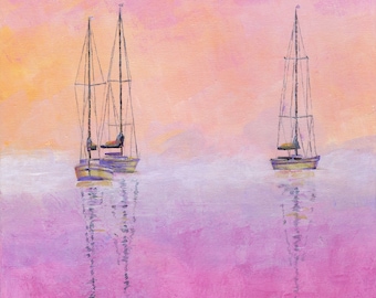 Canvas Sailboats A 11x14" 2020