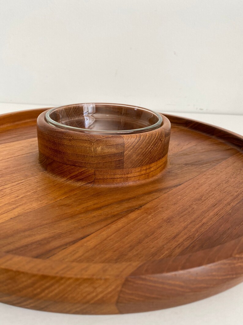 Vintage MCM Dansk Danish Teak Wood Chip and Dip Tray Mid Etsy Australia