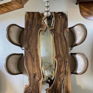 Unique Epoxy Resin Dining Table, Resin Coffee Table, Epoxy Dining Table, Industrial Dining Table, Epoxy Table, Dining Room Table, image 2