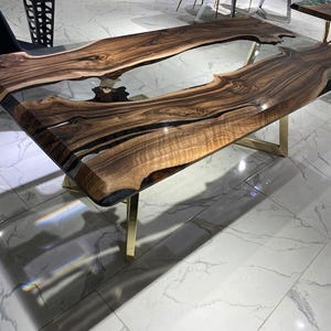 Unique Epoxy Resin Dining Table, Resin Coffee Table, Epoxy Dining Table, Industrial Dining Table, Epoxy Table, Dining Room Table, image 5