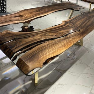 Unique Epoxy Resin Dining Table, Resin Coffee Table, Epoxy Dining Table, Industrial Dining Table, Epoxy Table, Dining Room Table, image 6