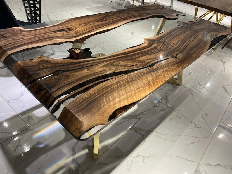 Unique Epoxy Resin Dining Table, Resin Coffee Table, Epoxy Dining Table, Industrial Dining Table, Epoxy Table, Dining Room Table, image 6