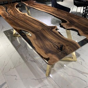 Unique Epoxy Resin Dining Table, Resin Coffee Table, Epoxy Dining Table, Industrial Dining Table, Epoxy Table, Dining Room Table, image 8