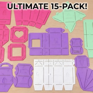 Boost your handmade small business packaging with this comprehensive Pack of 15 Printable 3D Box & Bag Templates!