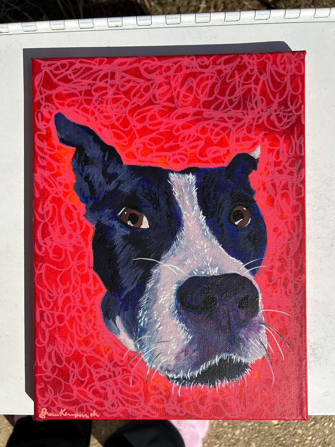 Custom Pet Portrait Acrylic on Canvas - Etsy