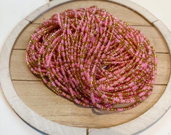 60-Inch Tie-On Waist Beads – Authentic African & Ghanaian Belly Beads | Handmade | Black-Owned