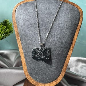 14K Vergoldete Libyen Karte Charme, Libyen Städte Karte Charme, Für Halskette Armband, Geschenk für Mutter Sie Ihn Geburtstag