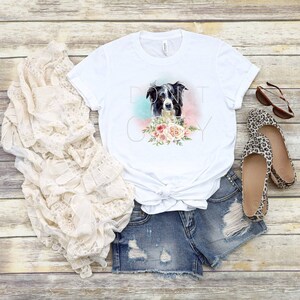 Border Collie Sublimation Transfer | Border Collie Watercolor Dog Sublimation Transfer | Colorful Transfer | Ready to Press