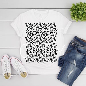 Black Leopard Print Sublimation Transfer | Bleach Tee Accent Sublimation Transfer | Ready to Press Sublimation Transfer