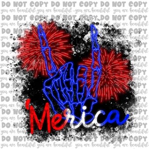 Neon Merica Sublimation Transfer | Ready to Press Sublimation Transfer