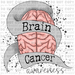 Brain Cancer Awareness Transfer | Ready to Press Sublimation Transfer
