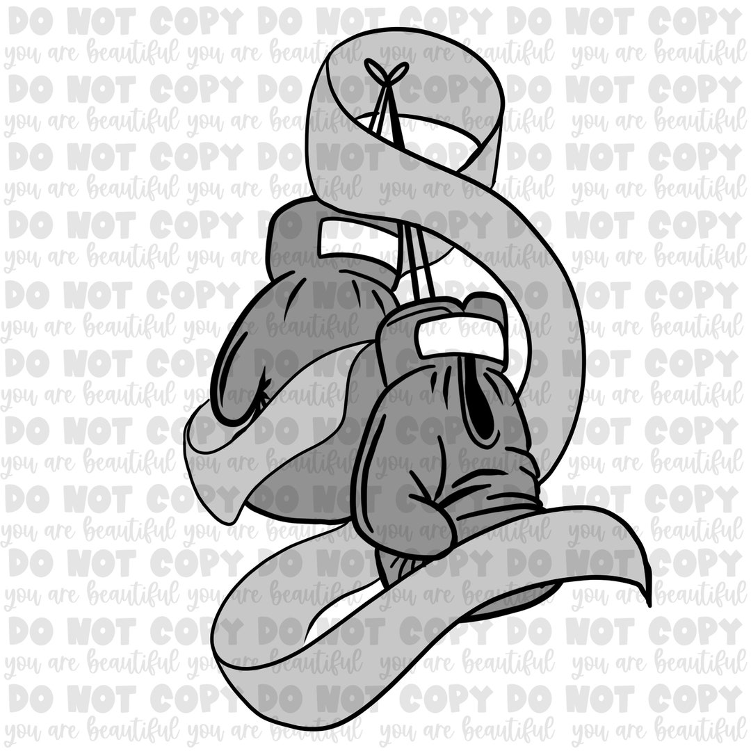 Ribbon With Boxing Gloves Transfer | Ready to Press Sublimation ...