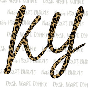 Leopard Print KY Digital Download | Animal Print Kentucky PNG | Kentucky PNG