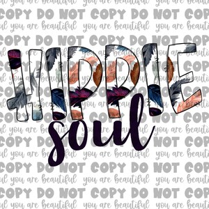 Hippie Soul Feather Sublimation Transfer | Ready to Press Sublimation Transfer