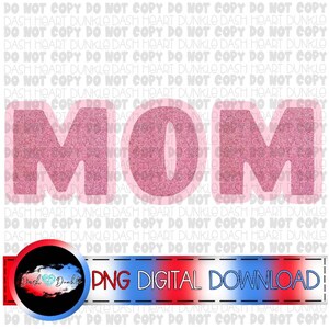 Light Pink Glitter Mom Digital Download | Glitter PNG | Mama PNG