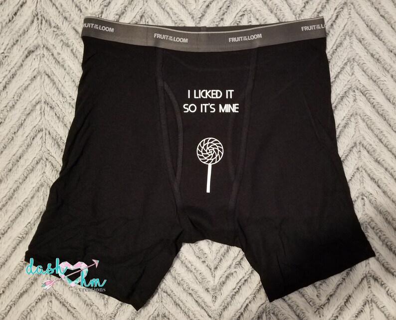 Humerous Mens Boxers Funny Mens Boxers I Licked It So It/'s Mine Mens Boxers