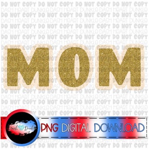 Gold Glitter Mom Digital Download | Glitter PNG | Mama PNG
