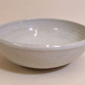 Ramen or Noodle bowl. Glazed in speckled white. image 1