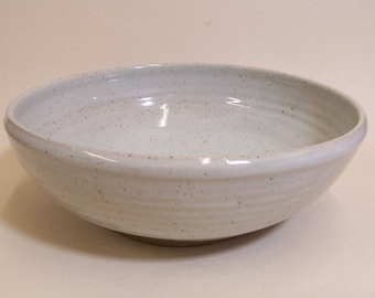 Ramen or Noodle bowl. Glazed in speckled white.