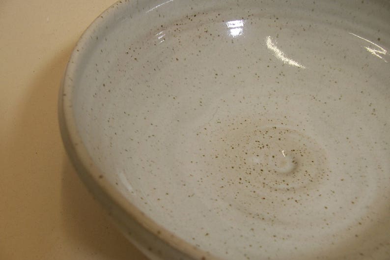 Ramen or Noodle bowl. Glazed in speckled white. image 3