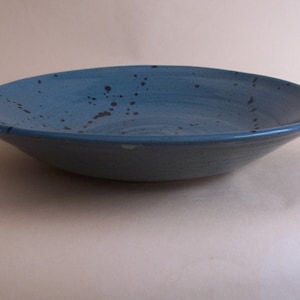 Serving or fruit bowl. With turquoise glaze and iron oxide decoration. image 2