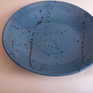 Serving or fruit bowl. With turquoise glaze and iron oxide decoration. image 4