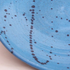 Serving or fruit bowl. With turquoise glaze and iron oxide decoration. image 6