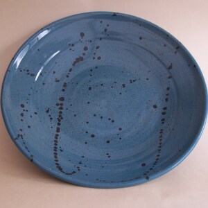 Serving or fruit bowl. With turquoise glaze and iron oxide decoration. image 5