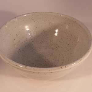 Breakfast bowl. With speckled white glaze. Ceramics stoneware pottery image 2