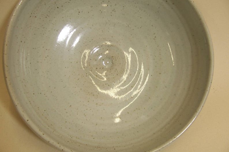 Ramen or Noodle bowl. Glazed in speckled white. image 4