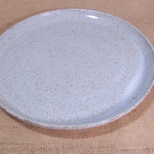 Made to order set of 4 large dinner plates. Glazed in Speckled white. image 1